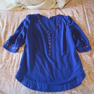 41 Hawthorn Blouse w Stud Detail, Sz M
